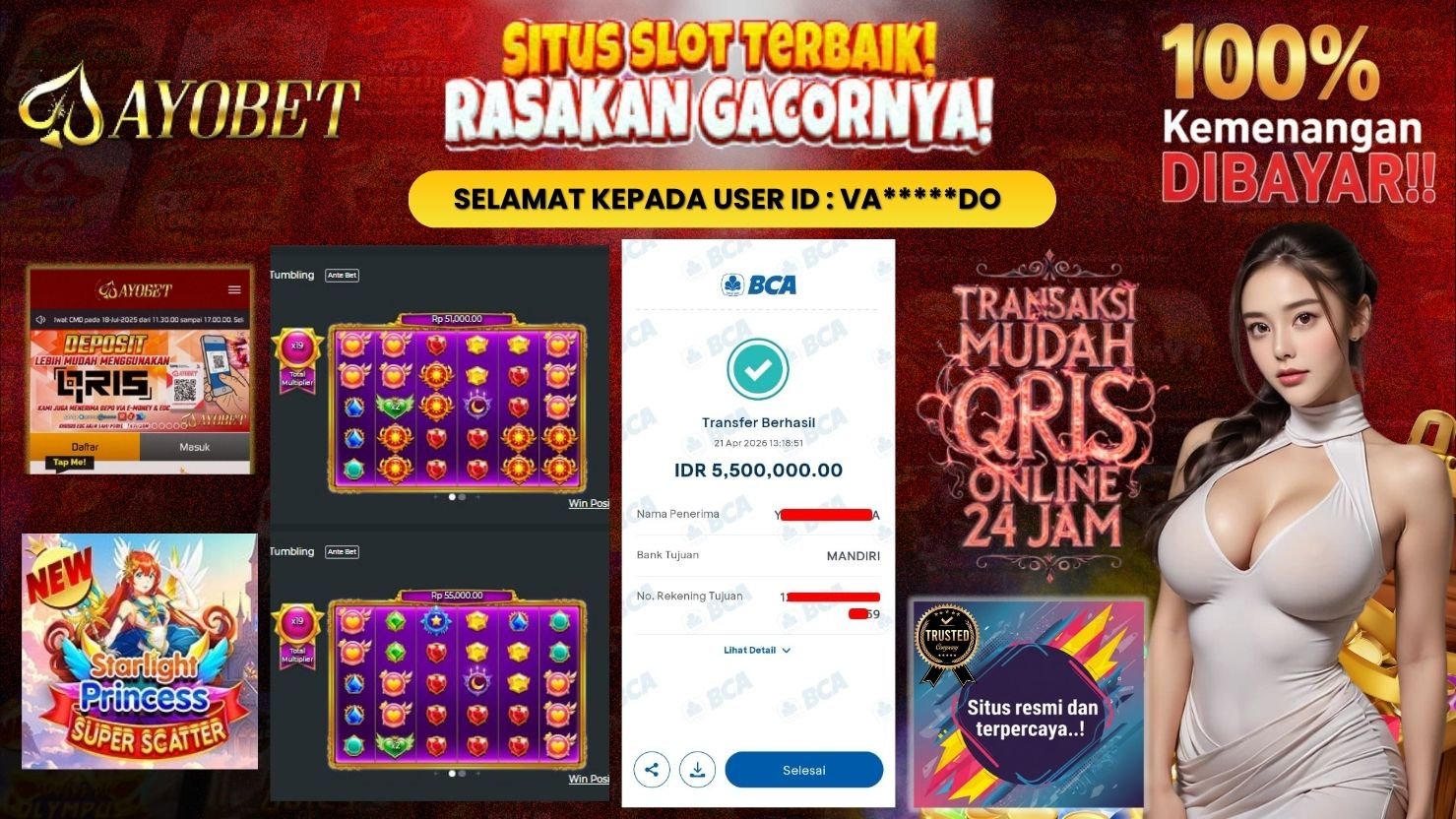 AYOBET JACKPOT SLOT STARLIGHT PRINCESS SUPER SCATTER